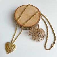 Halskette Herz mit Tulpe VINTAGE 1980s