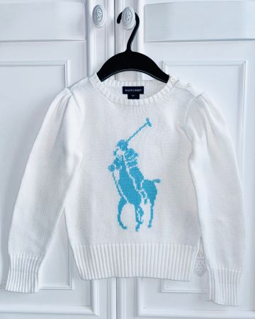 Ralph Lauren girls intarsia sweater pullover 6x 6-7 Y NP 249