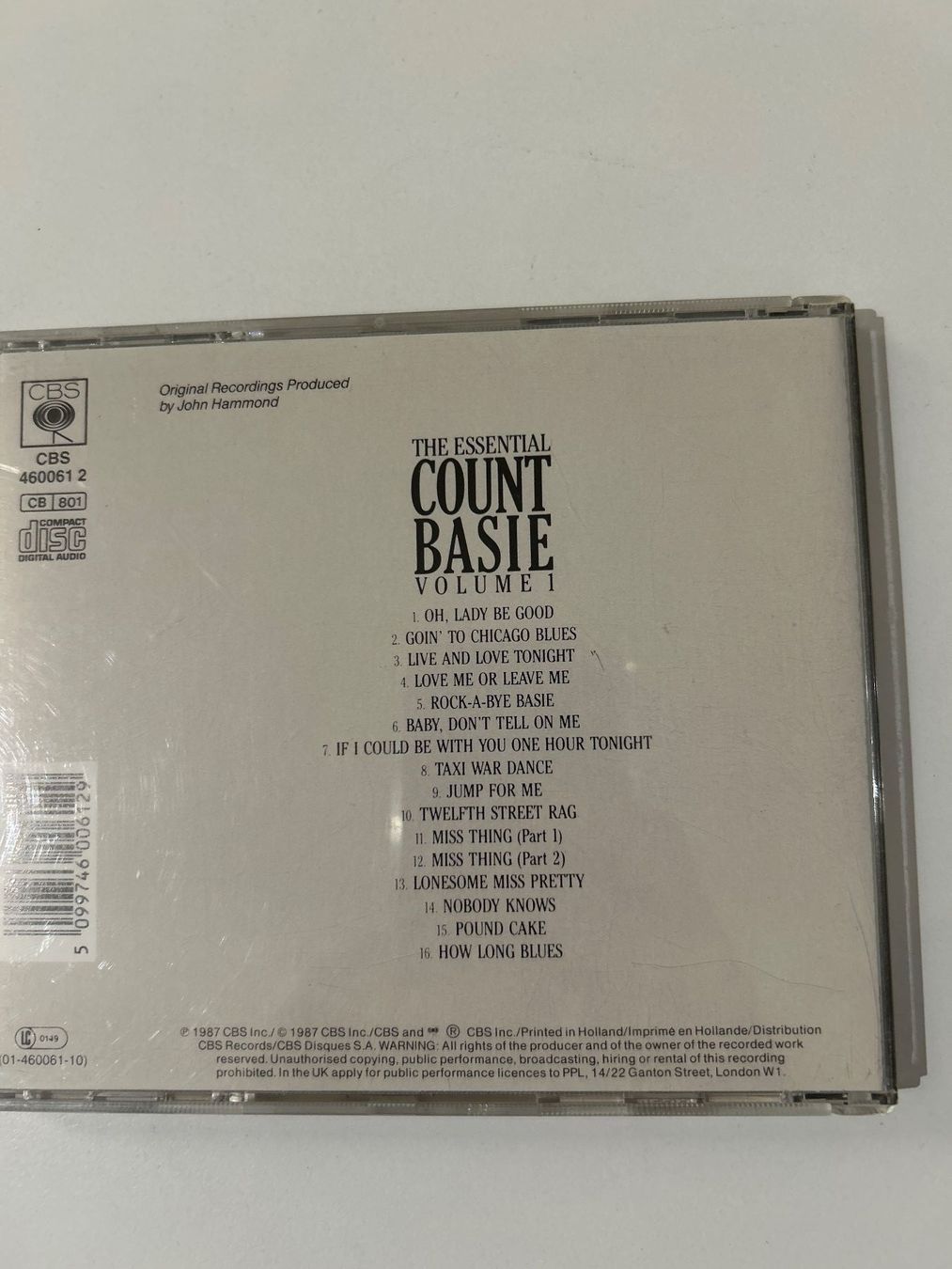 CD: CD- Count Basie- The essential Count Basie Volume 1 – Usato da Guntershausen venduto da Gloominati 1