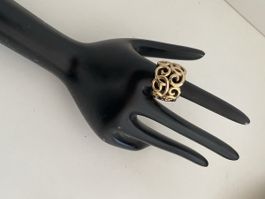 Bague Or Jaune 14 Carats 585 Filigrane Taille 5.17g