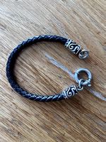 lederarmband geflochten mit 925 silberverschluss
