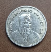 1 Silbermünze zu 5 Franken 1953, leichte Alterspatina schön!