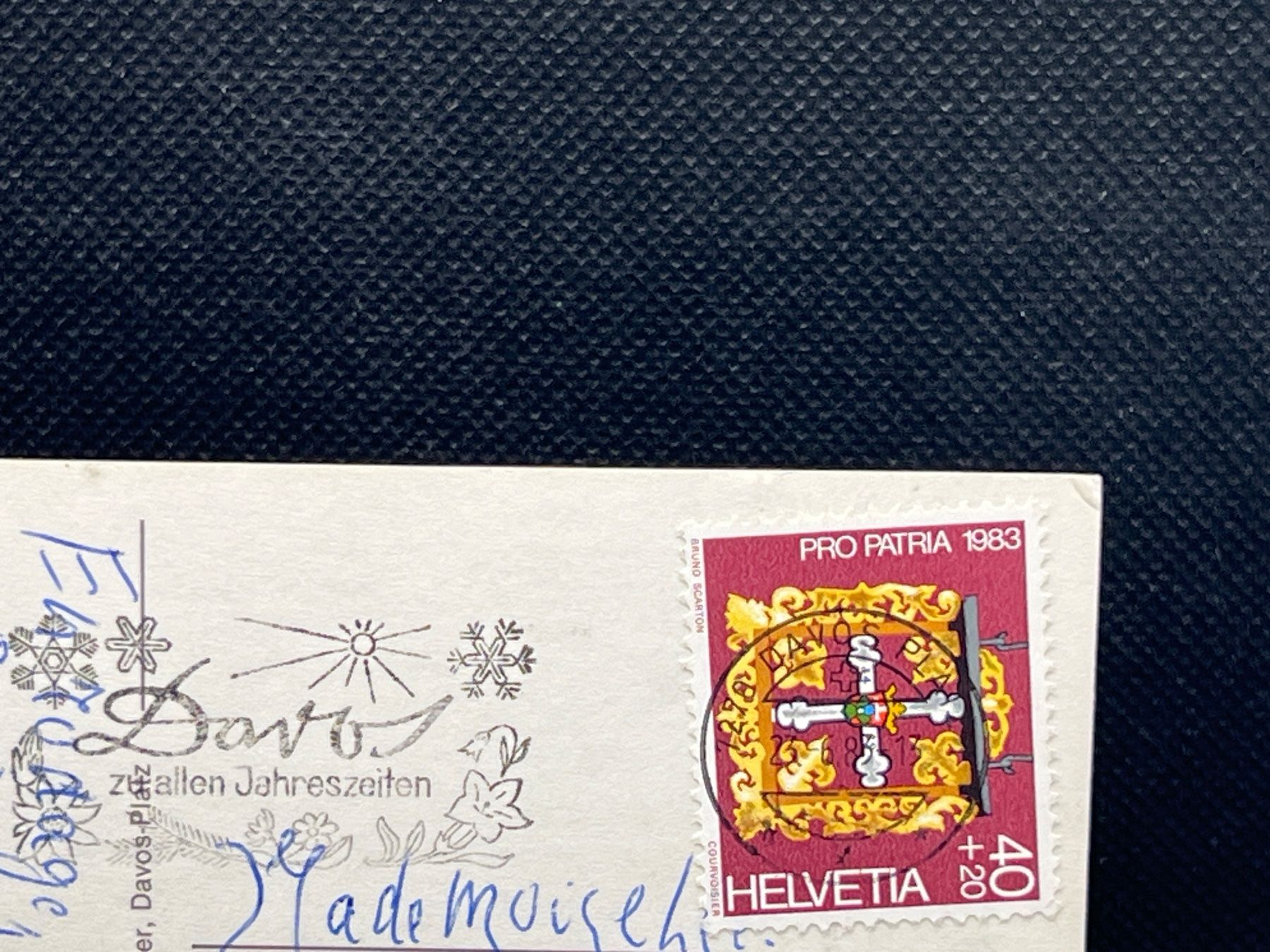 Cartoline postali: Davos gegen das Tinzenhorn.... – Usato da Widnau venduto da Brusi9 1