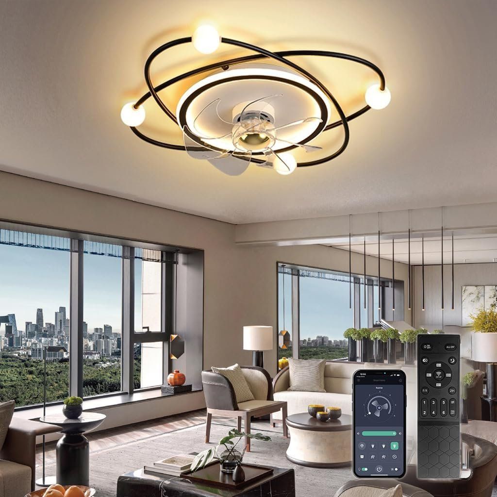 Lampadari & plafoniere: Deckenventilator mit Lampe 58 cm LED dimmbar schwarz – Nuovo e nell'imballaggio originale da Zürich venduto da ausverkauf50 2