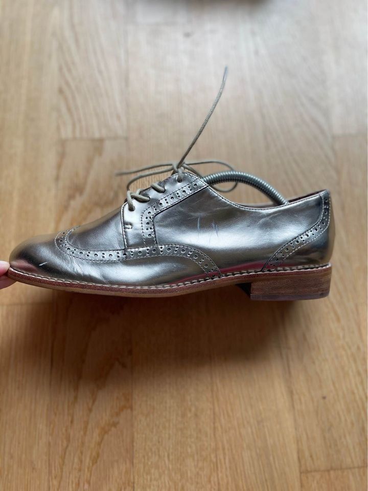 Scarpe da donna: Madewell Leder Metallic Oxfords Gr. 37.5 – Difettoso da Basel venduto da PinkPong