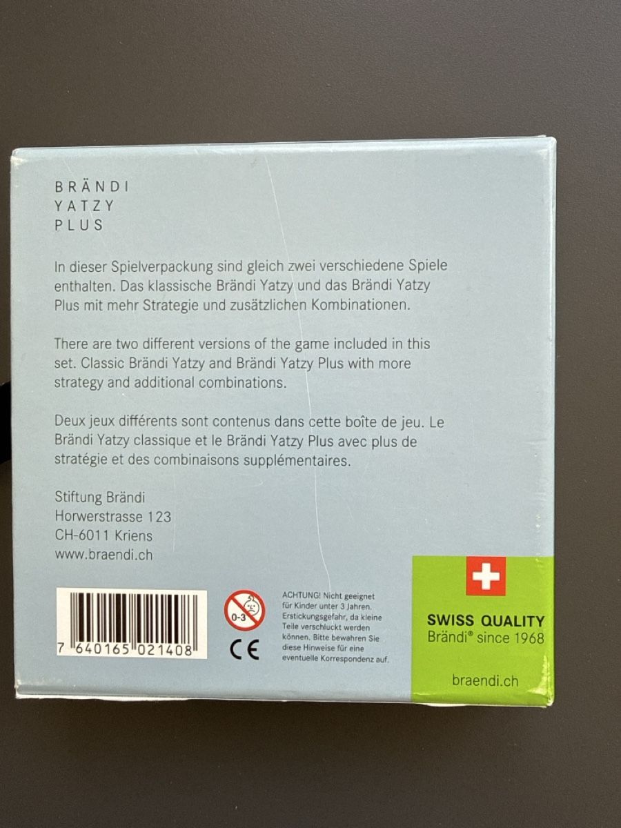 Brändi Giochi: Brändi Yatzy Plus - Spiel – Nuovo (secondo la descrizione) da Tobel venduto da cel_d6wl 1