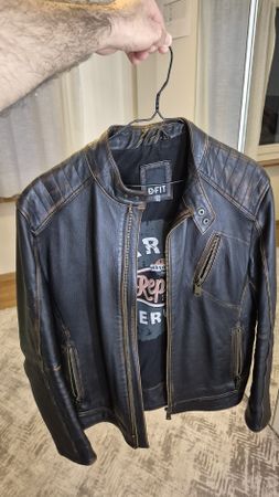 Derimod Echtleder Jacke – Vintage Distressed Look – L