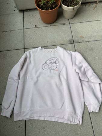 Stussy Sweatshirt weisspink mit Stickerei Grösse M gebraucht