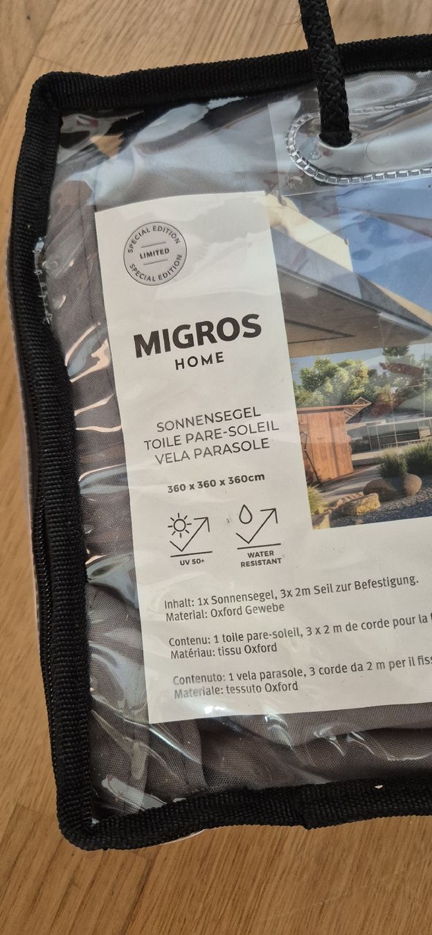 Ombrelloni: Sonnensegel 360x360cm neu originalverpackt – Nuovo e nell'imballaggio originale da Luzern venduto da Briefmarkentaube 1