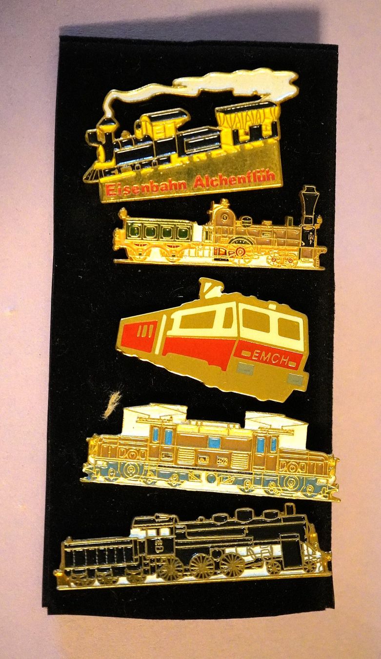SBB/CFF/FFS Placchette & Badge: 5 Pin Eisenbahn – Usato da Worb venduto da worb01