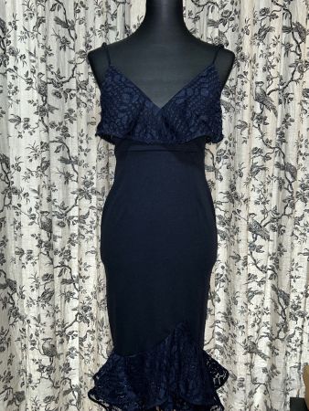 BLAUES COCKTAILKLEID