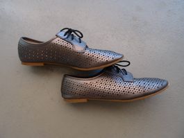 Schuhe Gr. 40 metallic schillernd, neuwertig, Kunstleder