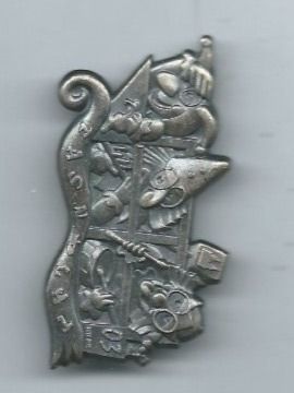 Basler Plaketten & Abzeichen: Fasnachtsplakette Basel, "Blaggedde" 2003 (Silber) – Gebraucht aus Zürich von t24_de