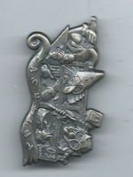 Fasnachtsplakette Basel, "Blaggedde" 2003 (Silber)