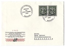 Brief Schweizer Spende 3.III.1945 Bellinzona mit 2x W19
