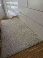 Teppich Hochflor beige rechteckig neuwertiger Zustand