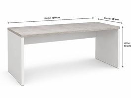 Grosser Schreibtisch 180 × 68 cm
