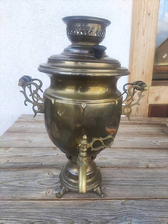 Teekannen: Russischer Messing Holzkohle Samovar – Gebraucht aus Gams von heidijo 1