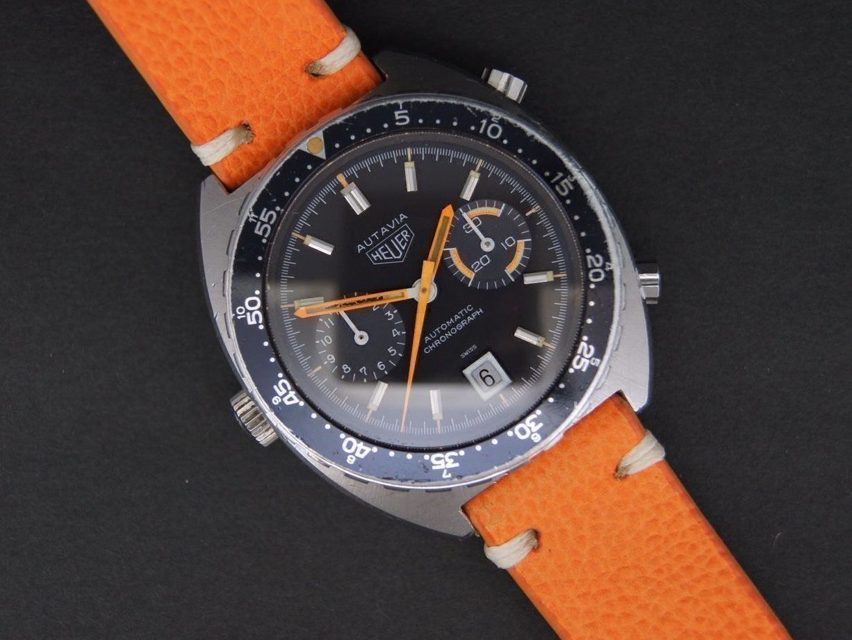 Tag Heuer Orologi: Heuer Autavia Orange Boy Chronograph – Usato da Morges venduto da 24time 6