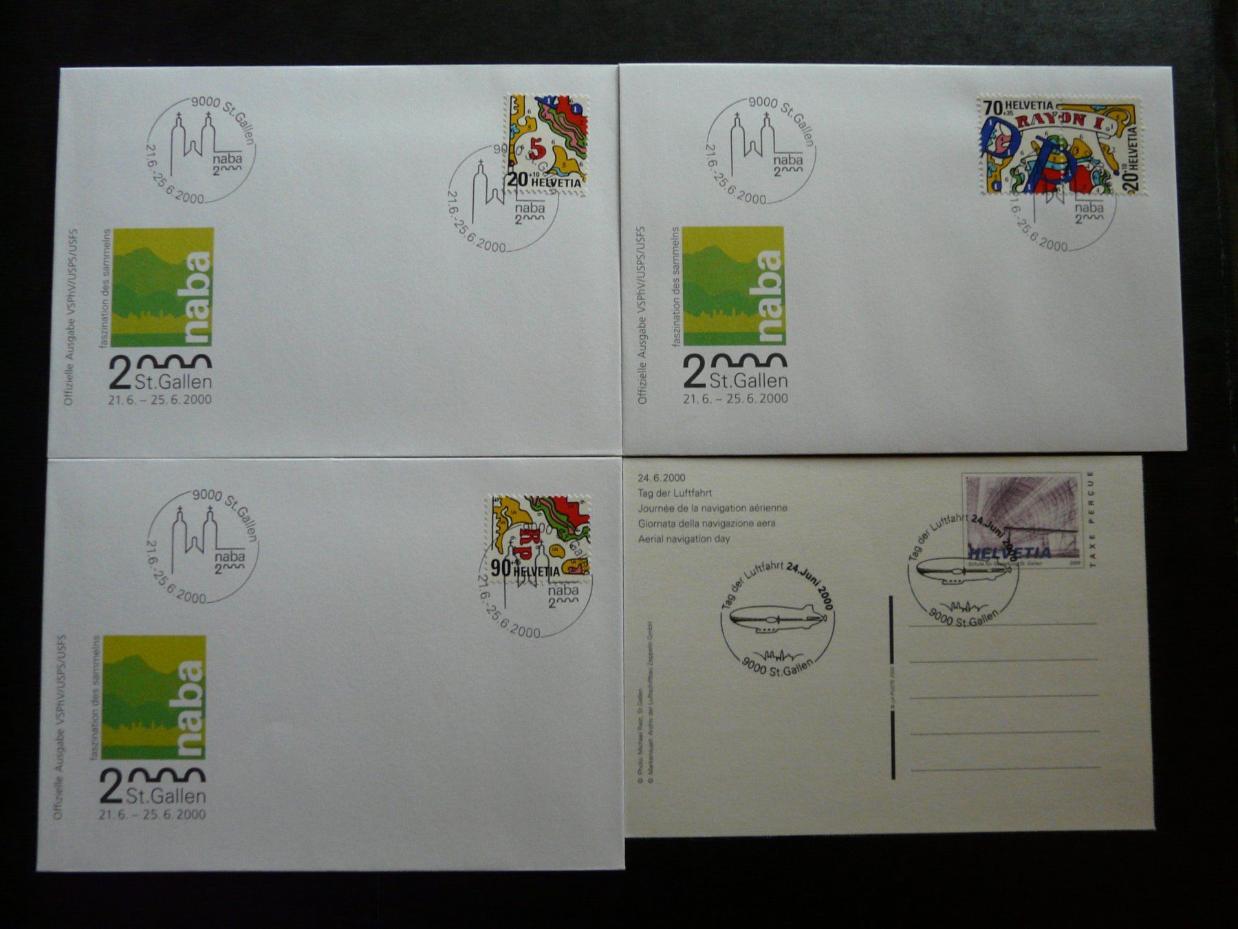 Buste & buste per spedizione: NABA 2000 Tag der Luftfahrt; 3 Stk.Couvert und Ansichtskarte – Nuovo (secondo la descrizione) da Grossaffoltern venduto da Prinzessin57 1