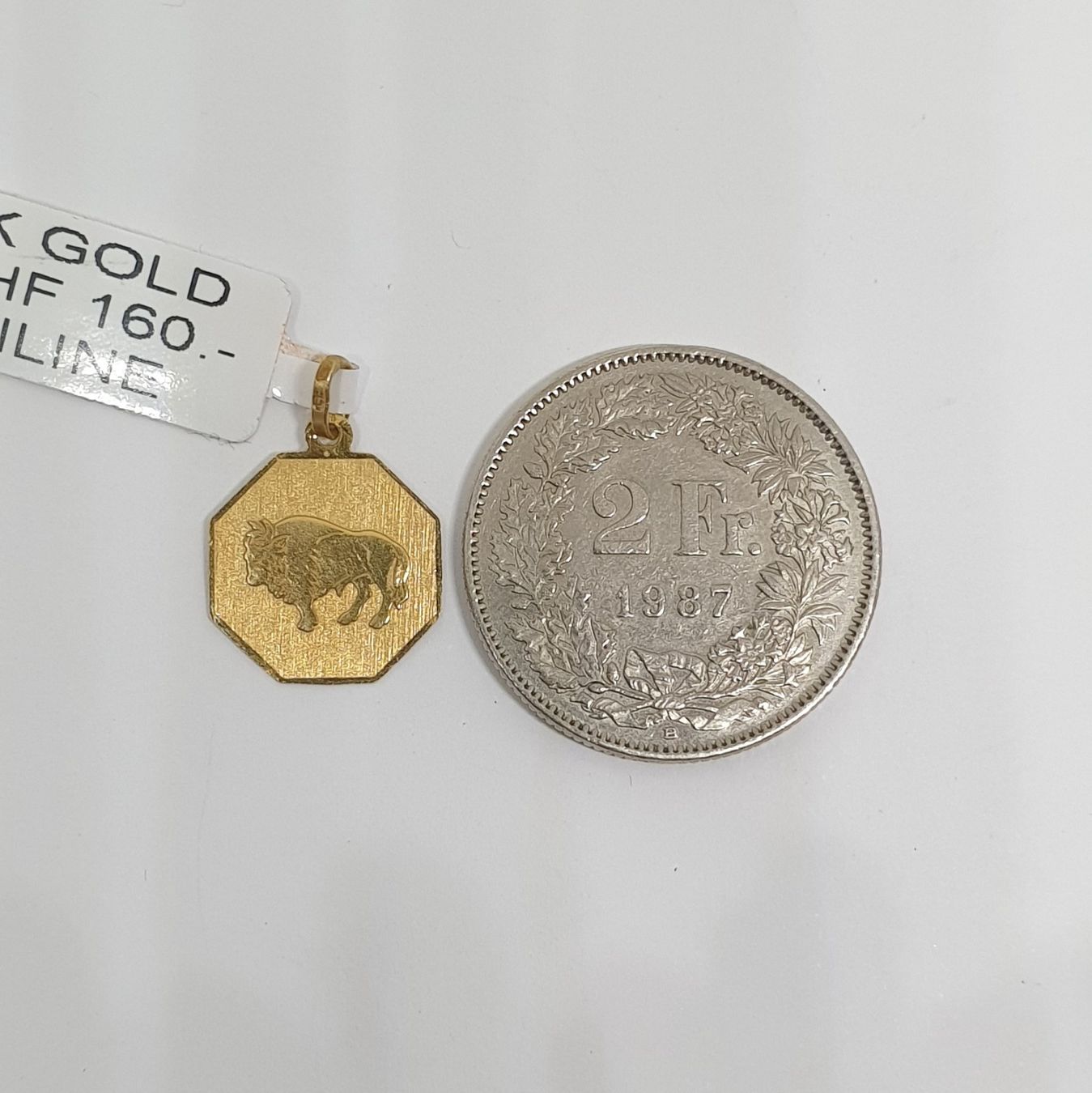 Ciondoli: Echt 9K Gold - Stier Anhänger – Usato da Luzern venduto da luzerngoldhaus 3