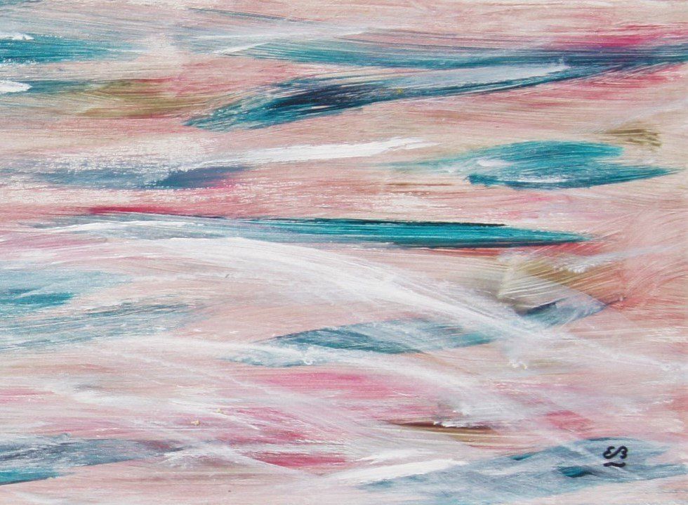Dipinti: Gemälde: Blau-rote Landschaft – Usato da Fribourg venduto da erw_68dx 1