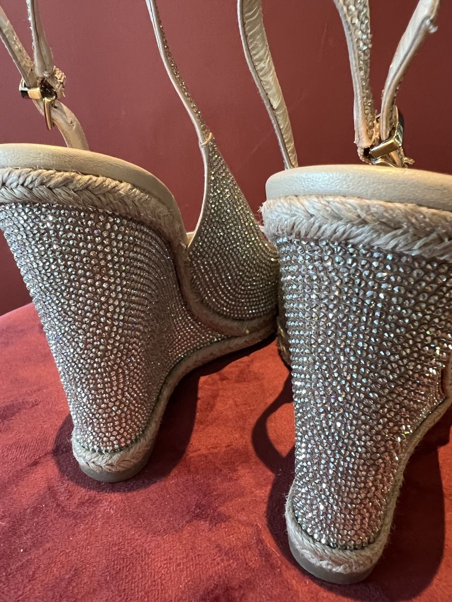 Damenschuhe: Rene Caovilla Gold Plateau Sandale Gr. 41 – Gebraucht aus Kilchberg ZH von Lisavivienne 5