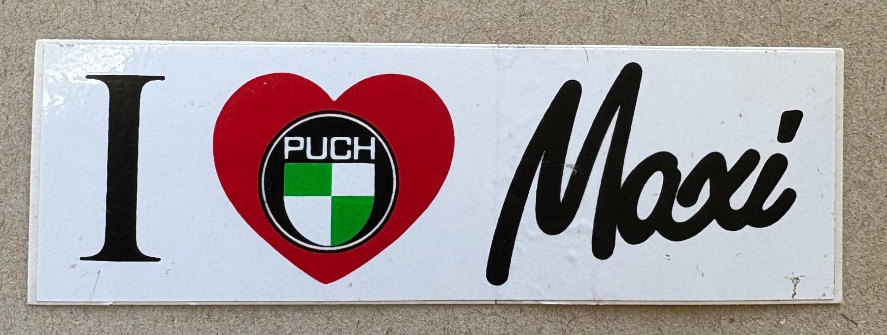 Sticker: I LOVE PUCH MAXI – Usato da Ostermundigen venduto da Wyatt-Earp