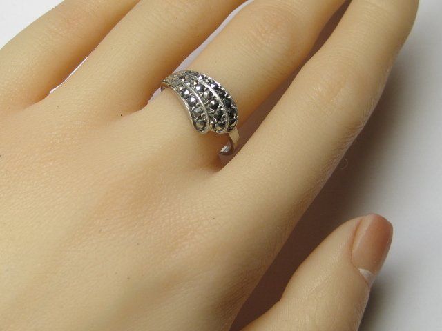 Anelli: Vintage Ring Silber 835 Markasiten Gr. 57 – Usato da Ermatingen venduto da Decovin 2