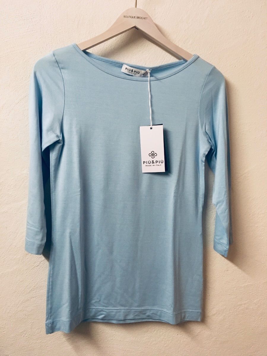 Pulls & Sweat-shirts: Piu & Piu Basic 3/4 Arm Shirt Viscose Jersey hellblau Gr 34 – Neuf avec emballage d'origine à Zürich par rar_b2y9