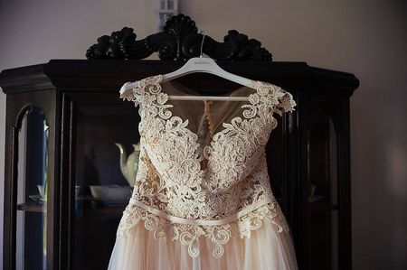 Brautkleid in A-Linie Gr.40 mit Accessoires