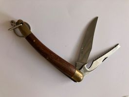 Taschenmesser mit Schlüsselring Holzgriff gebraucht