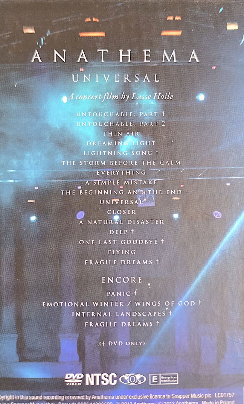 CD: ANATHEMA - Universal, CD + DVD, Digibook – Nuovo (secondo la descrizione) da Biberist venduto da Beaver58 5
