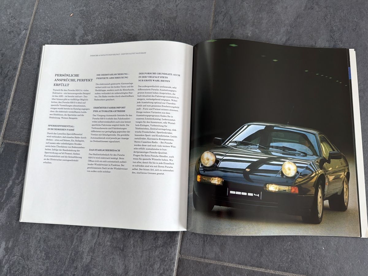 Porsche Documenti: Prospekt: Porsche 928 S4 – Usato da Wolfwil venduto da Rolex1 6