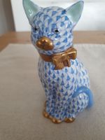 Herend Hungary Porzellan-Figur Katze, Handbemalt, Top!
