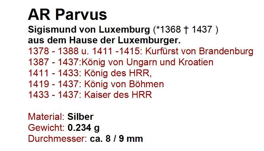 Tutti le monete: AR Parvus 14. / 15. Jh. lot 4 – Usato da Flamatt venduto da samowarow 1
