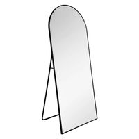 Standspiegel schwarz/rund