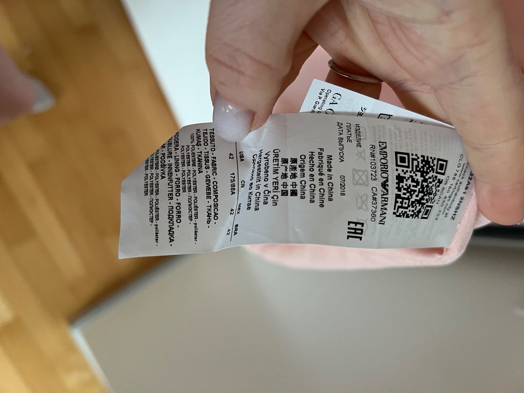 Armani Vestiti: Armani exchange Kleid Puste Rose S – Nuovo e nell'imballaggio originale da Biel/Bienne venduto da RO19 6