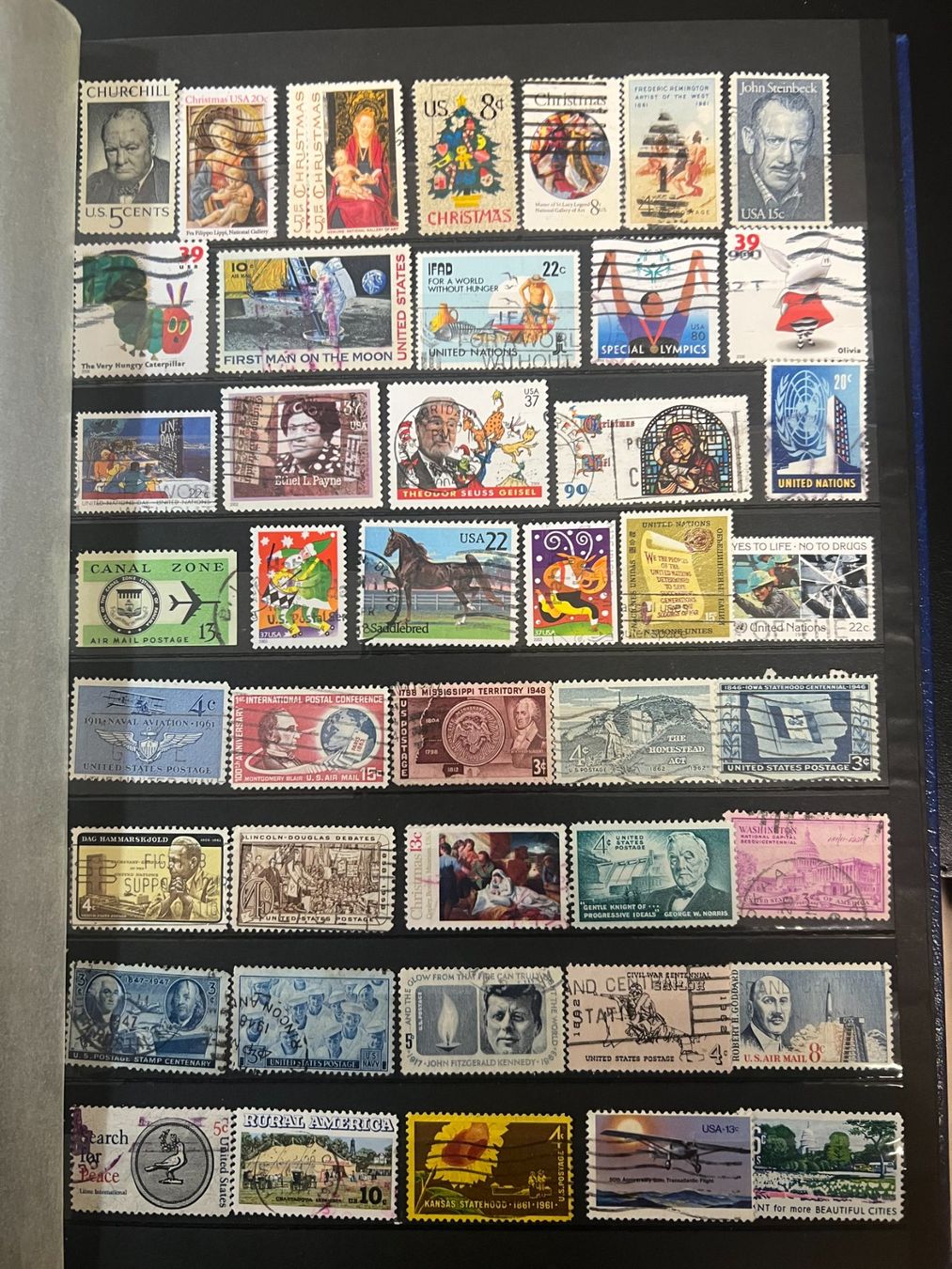 Alle Briefmarken: Album timbres USA – Gebraucht aus Lausanne von ffhoud 6
