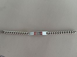 Armband Annemarie Silber 800 Panzerkette Gravur