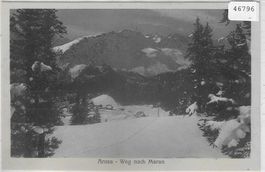 Arosa - Weg nach Maran im Winter