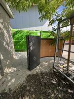 Trennwand Rund Curve Anthrazit Holzoptik 2-teilig