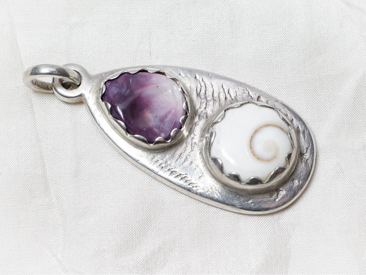 Ciondoli: Silber Sterling Anhänger Kunst Inlay native Schmuck massive – Usato da Rüti (ZH) venduto da vint-age 3