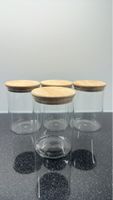 4x Vorratsgläser mit Bambusdeckel - Ideal für die Küche