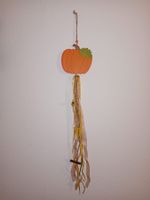 Herbstlicher Kürbis-Wandbehang mit Bändern, neu! Herbstdeko