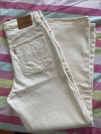 jeans vita alta, color champagne,nuovi
