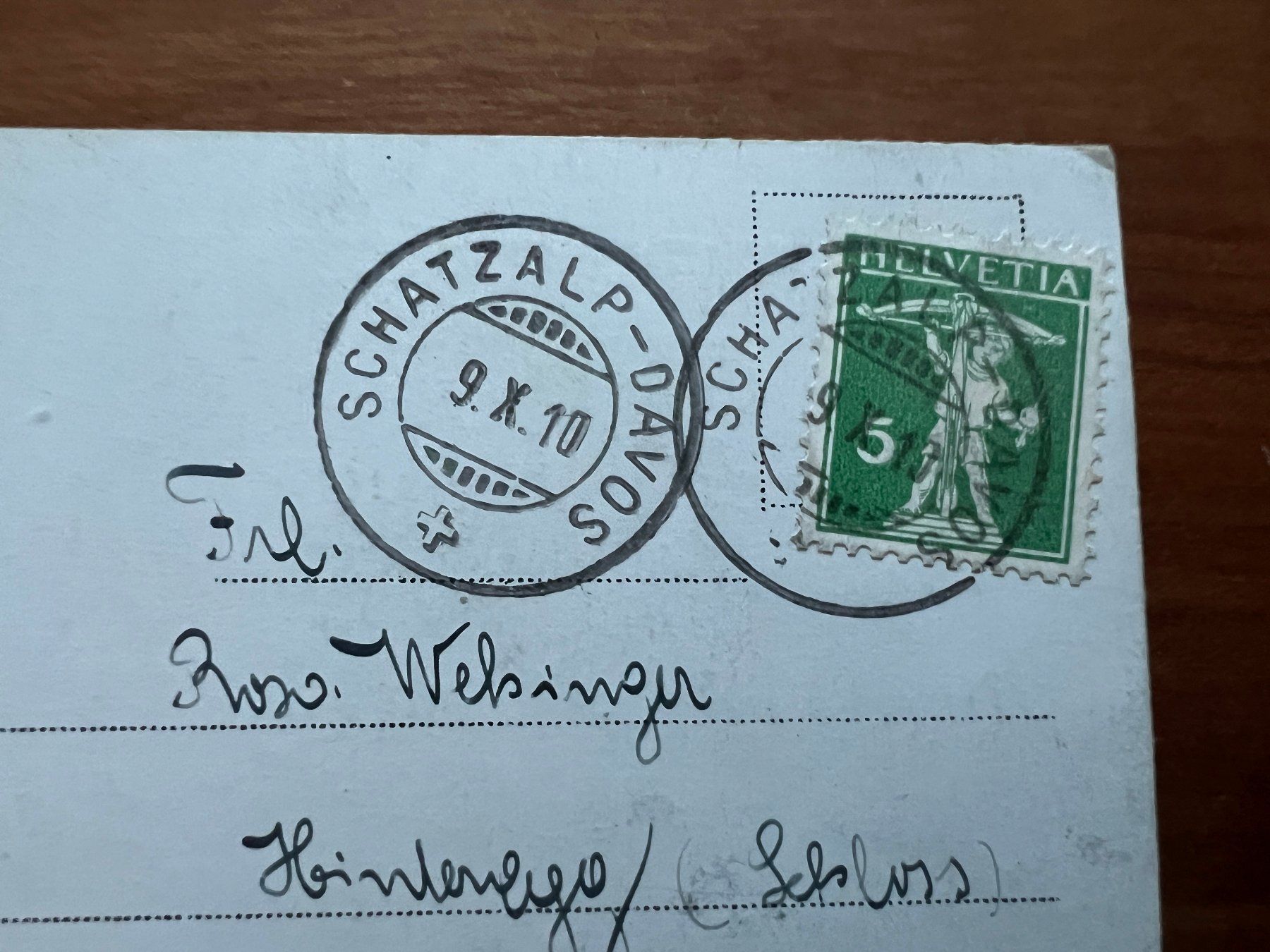 Cartoline postali: AK 1910 Davoser See  (G2809) – Usato da Hinwil venduto da Sidi4 1