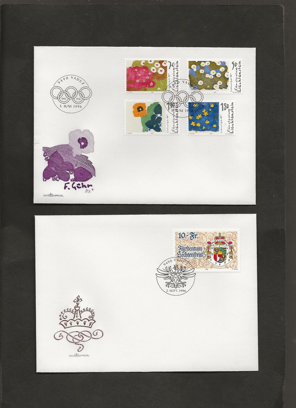 Tutti i francobolli: 32 FDC Liechtenstein 1993 bis 1996 – Usato da Au ZH venduto da xelagreb01 9