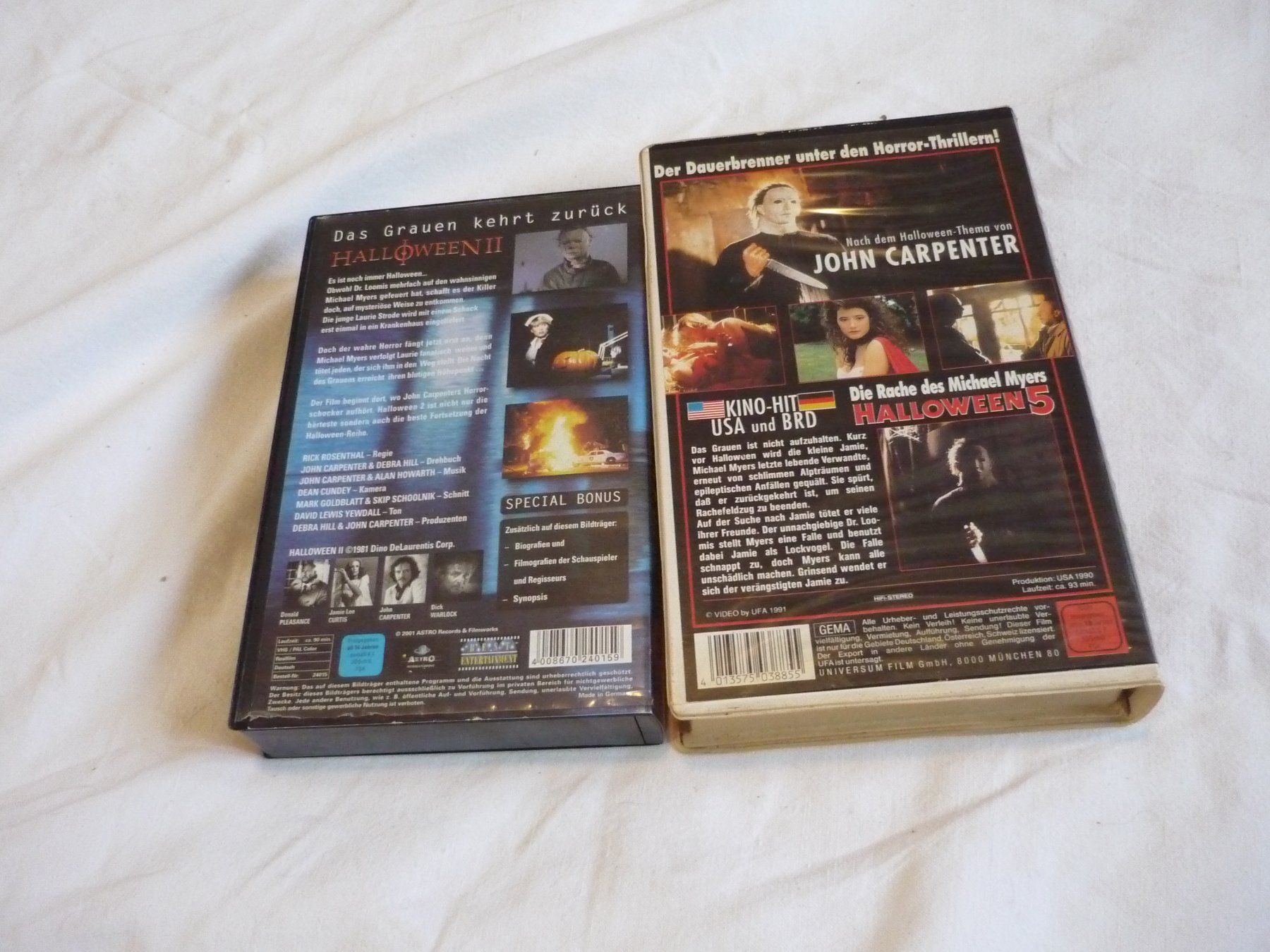 Tutti i VHS: Rare VHS Kassette - Halloween 2 + 5 teil – Usato da Beringen venduto da Flatretriever 2