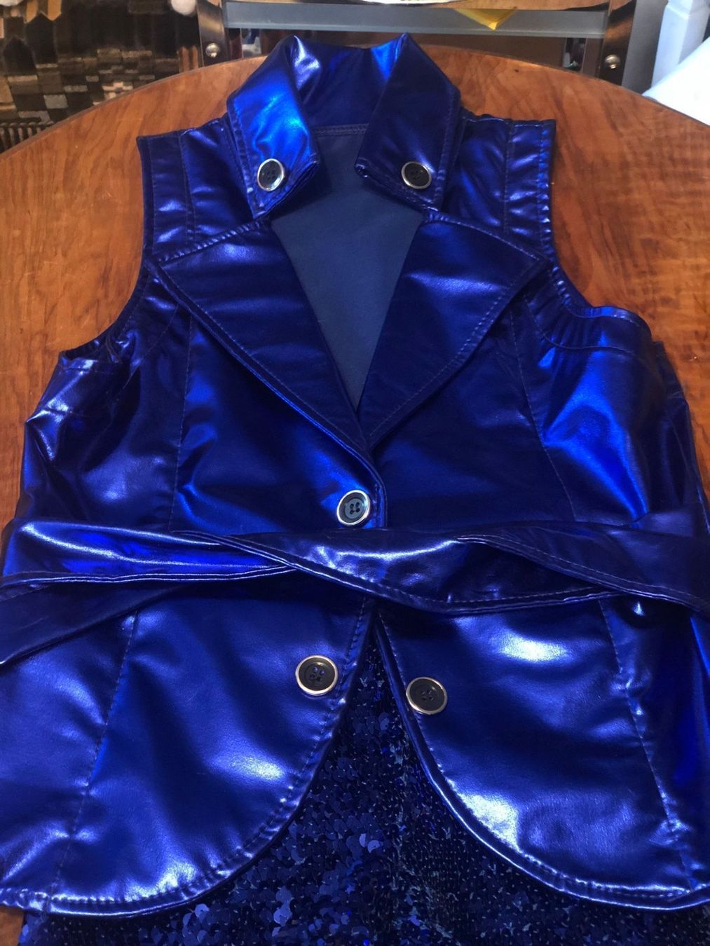 Costumi: Mädchen Ensemble glanz dunkelblau – Usato da Röschenz venduto da Tashroal 1